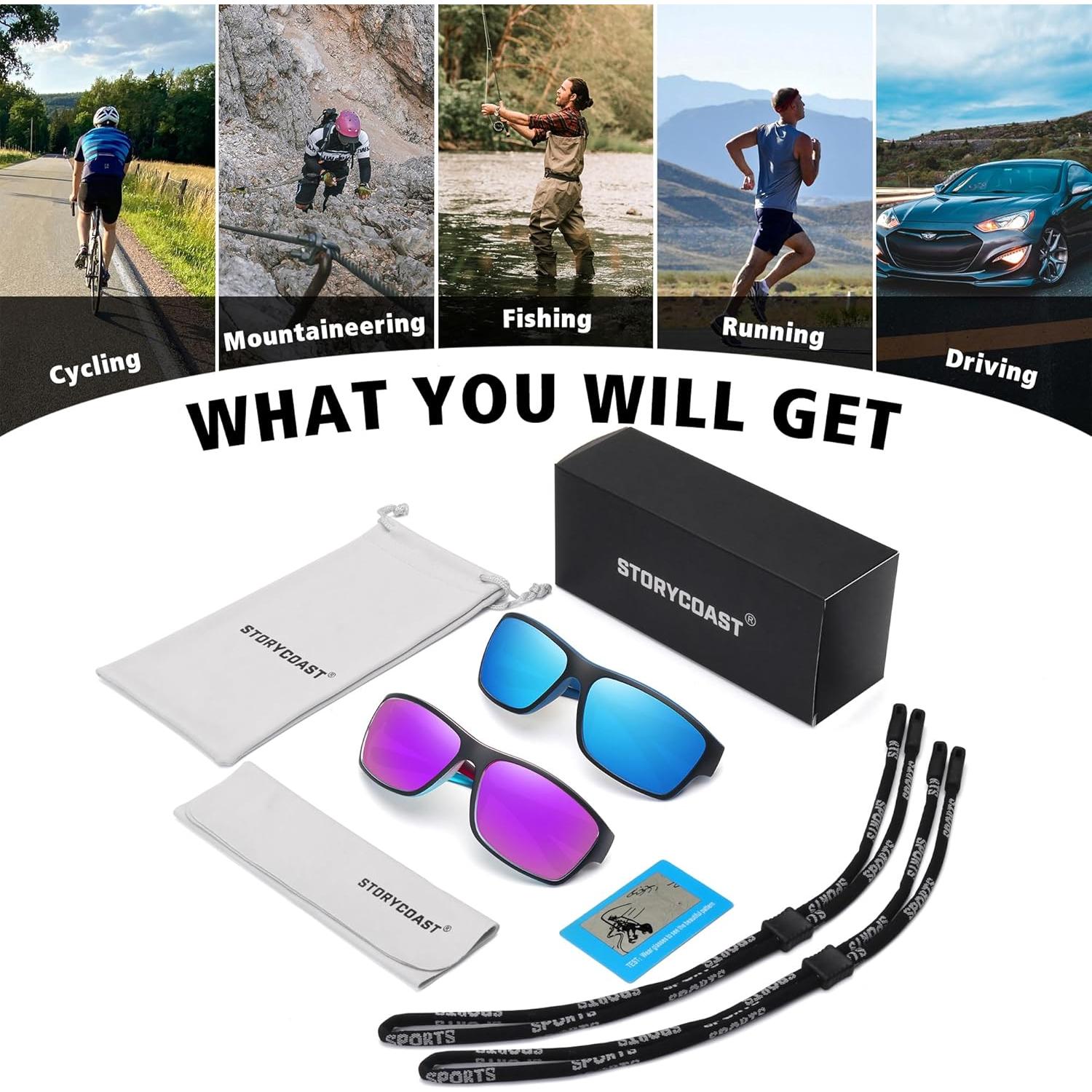 Gafas de sol polarizadas STORYCOAST 2 en 1 para ciclismo