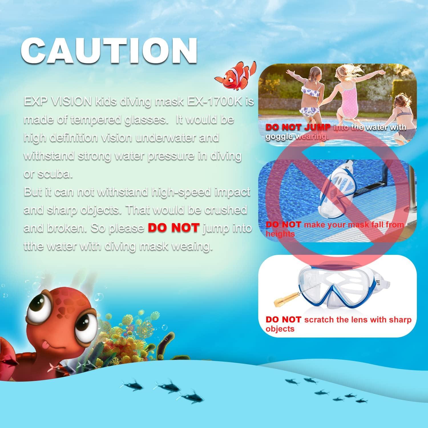 Máscara de Buceo para Niños EXP VISION 1700k Antivaho