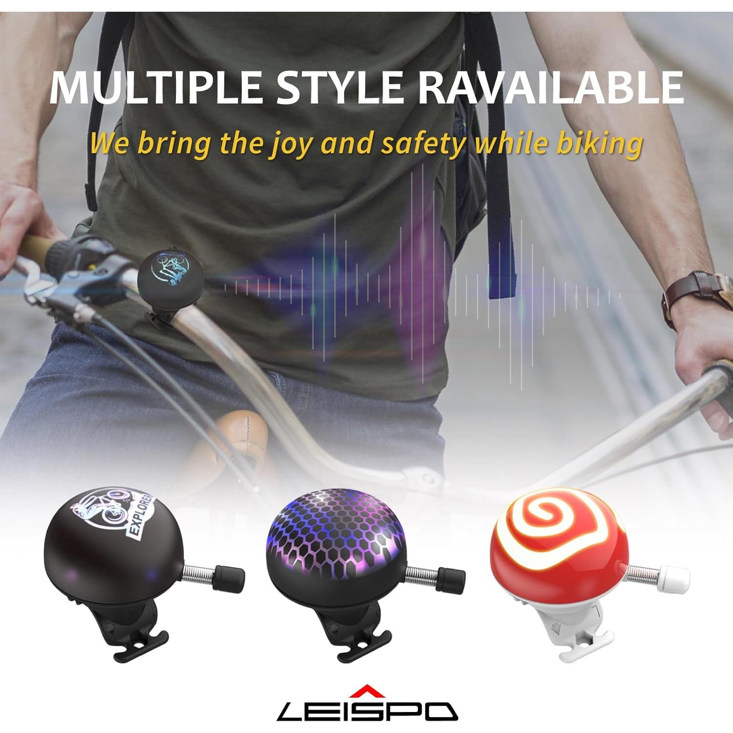 Campana de Bicicleta Eléctrica LEISPO con 5 Sonidos 100dB