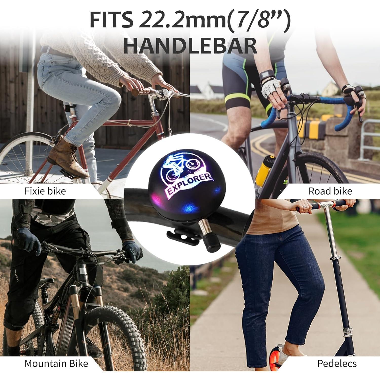 Campana de Bicicleta Eléctrica LEISPO con 5 Sonidos 100dB