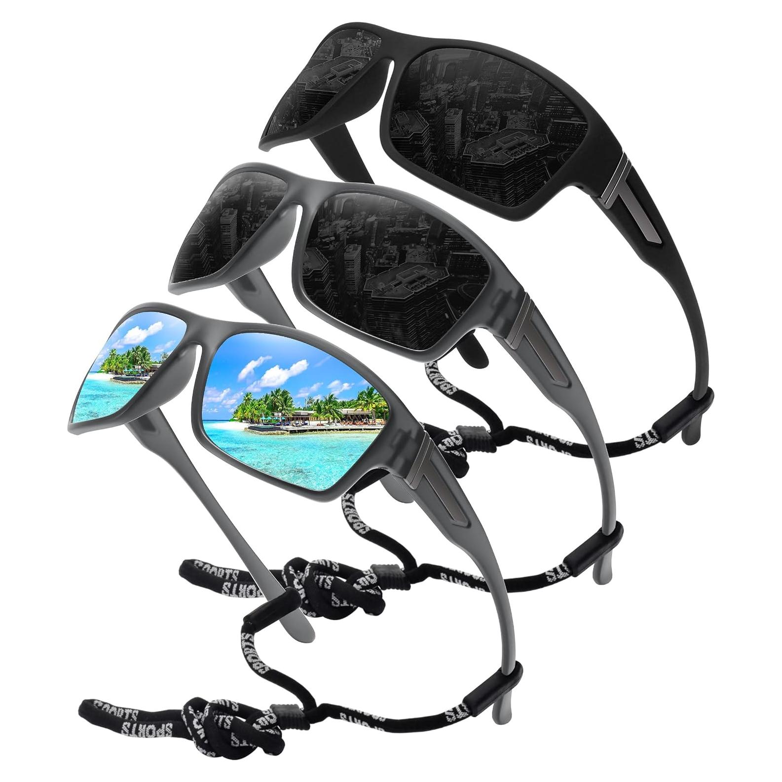 Gafas de sol polarizadas STORYCOAST unisex 3 en 1 con marco irrompible