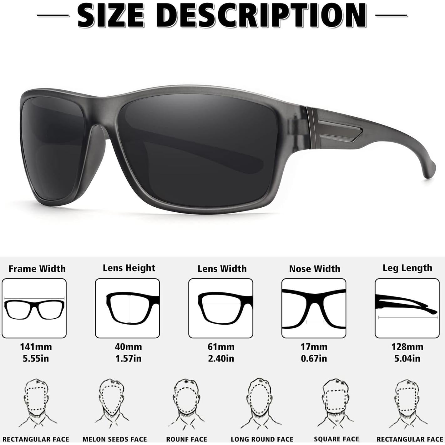 Gafas de sol polarizadas STORYCOAST unisex 3 en 1 con marco irrompible