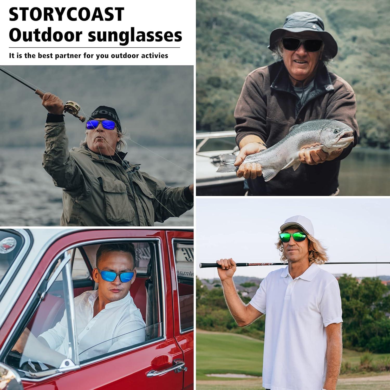 Gafas de sol polarizadas STORYCOAST unisex 3 en 1 con marco irrompible