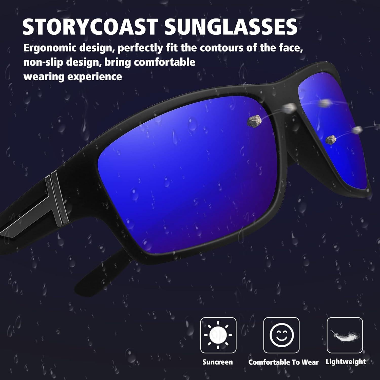 Gafas de sol polarizadas STORYCOAST 2 en 1 para deportes