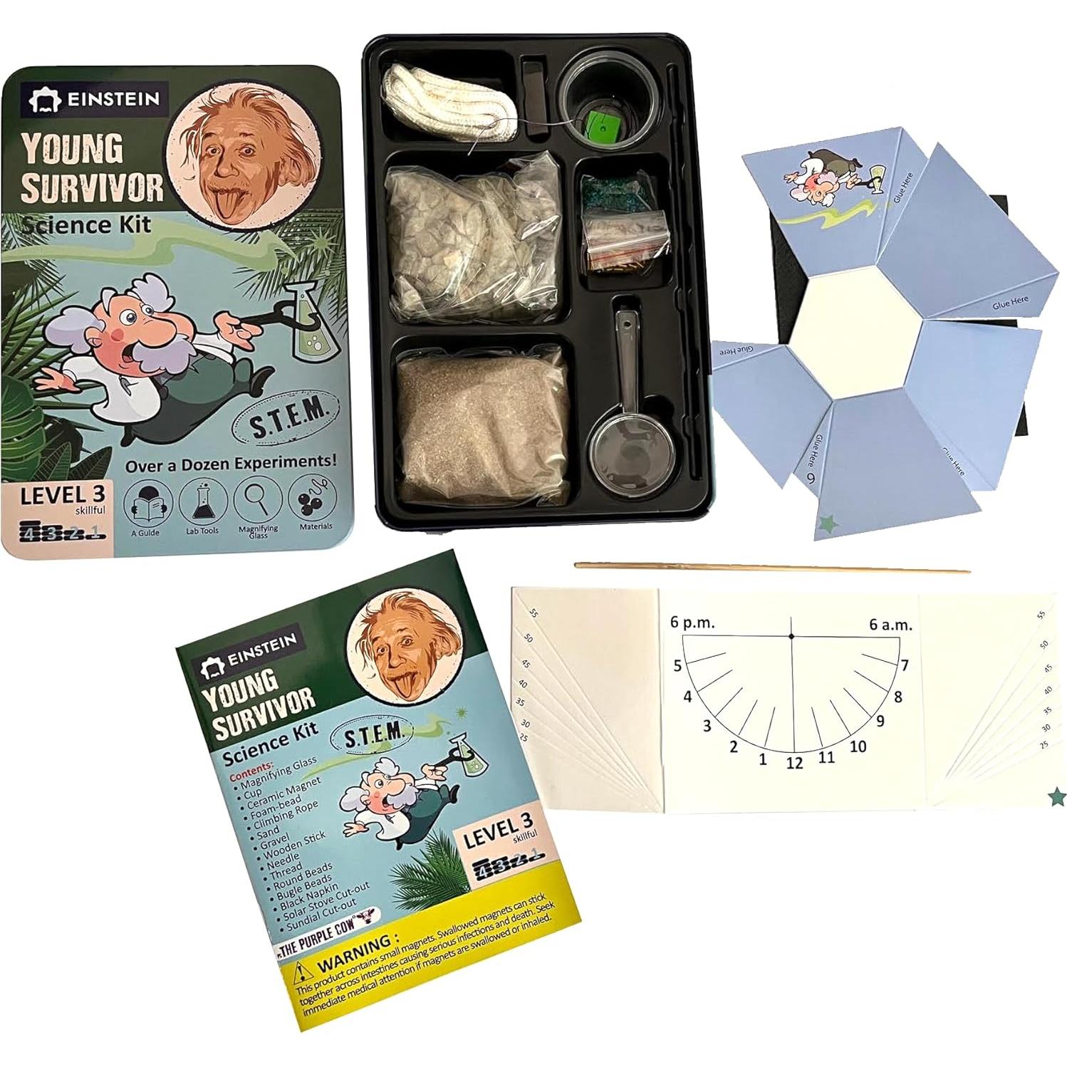 Kit de Ciencia Supervivencia The Purple Cow para Niños 8+