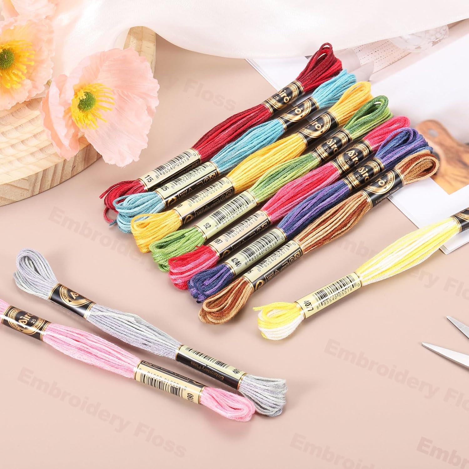 Hilo de Bordado PATIKIL 12 Madejas Poliester Azul 8M