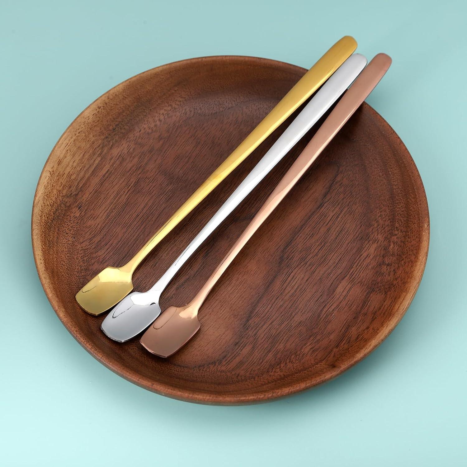 Juego de 6 Cucharas de Café Doradas Aexbxoa - Acero Inoxidable