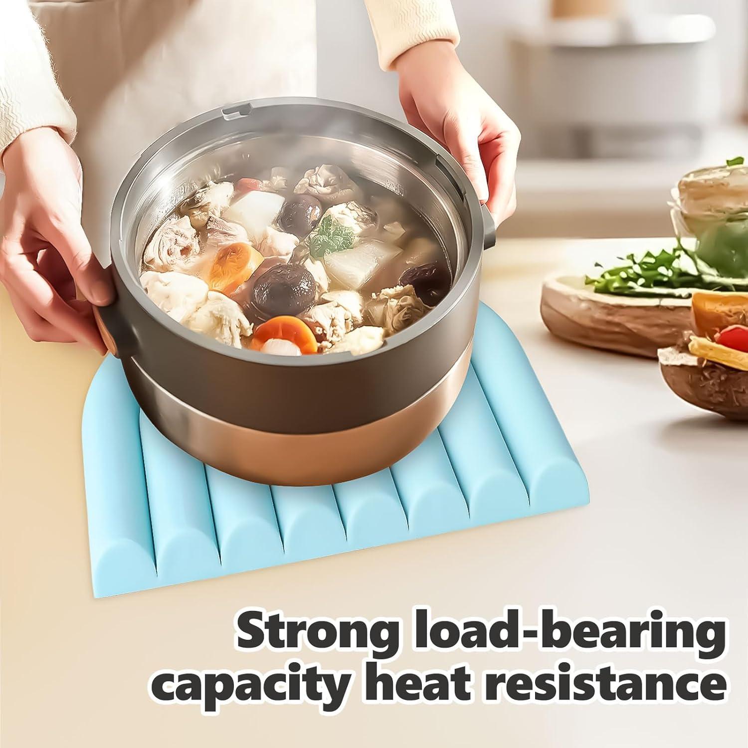 2 Trivets de Silicona CAMENDE Antideslizantes Azul 15cm