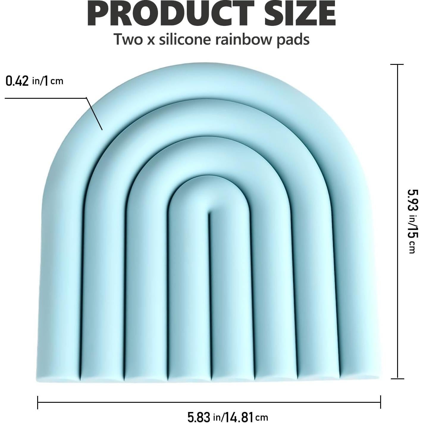 2 Trivets de Silicona CAMENDE Antideslizantes Azul 15cm