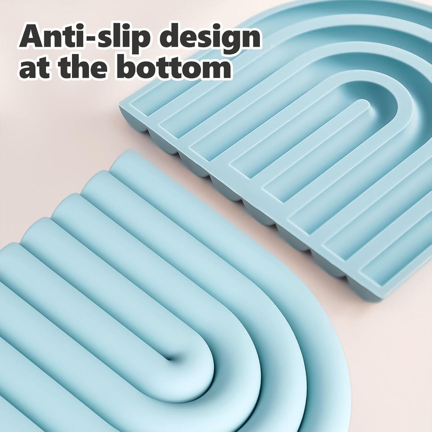 2 Trivets de Silicona CAMENDE Antideslizantes Azul 15cm