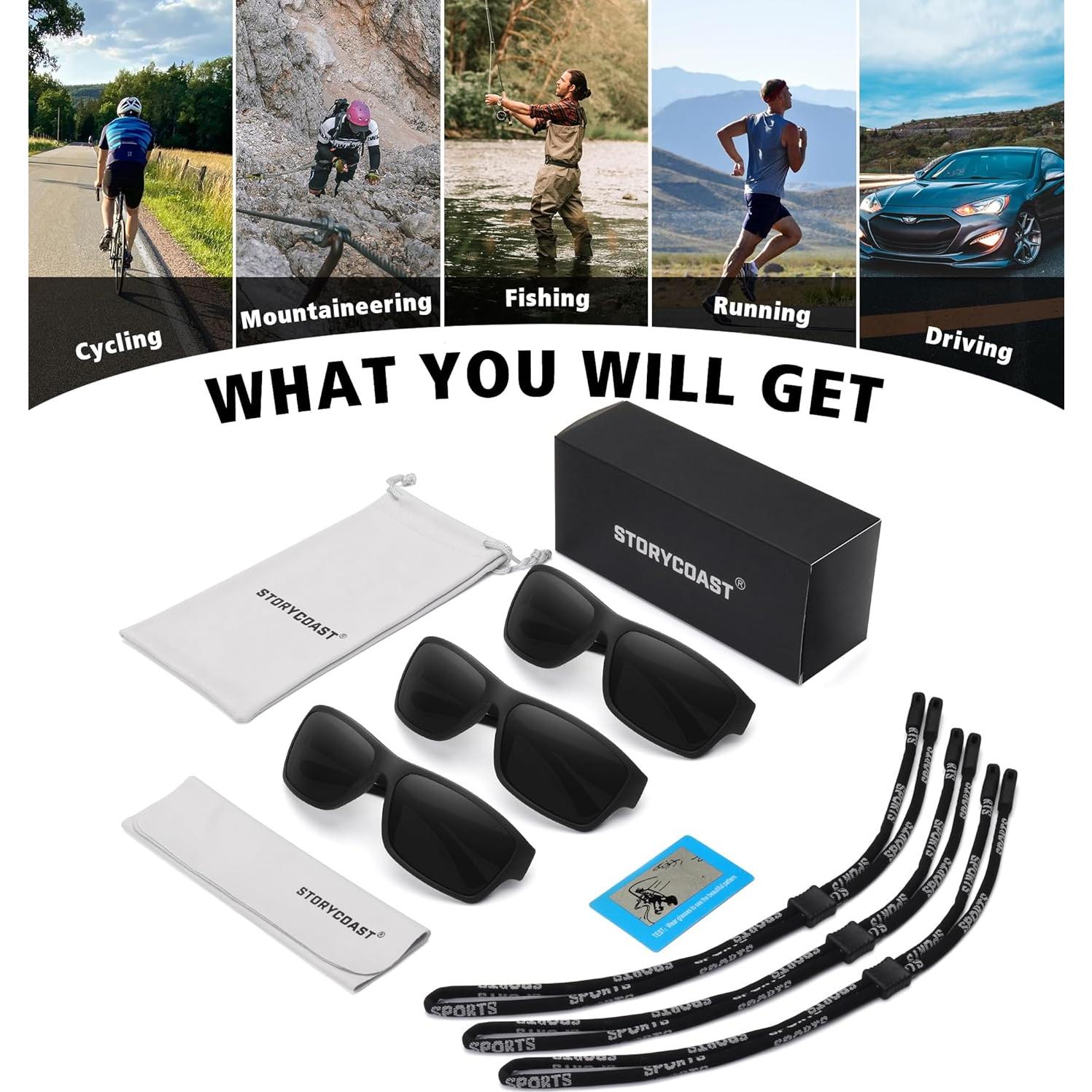 Gafas de sol polarizadas STORYCOAST 3 en 1 para deportes