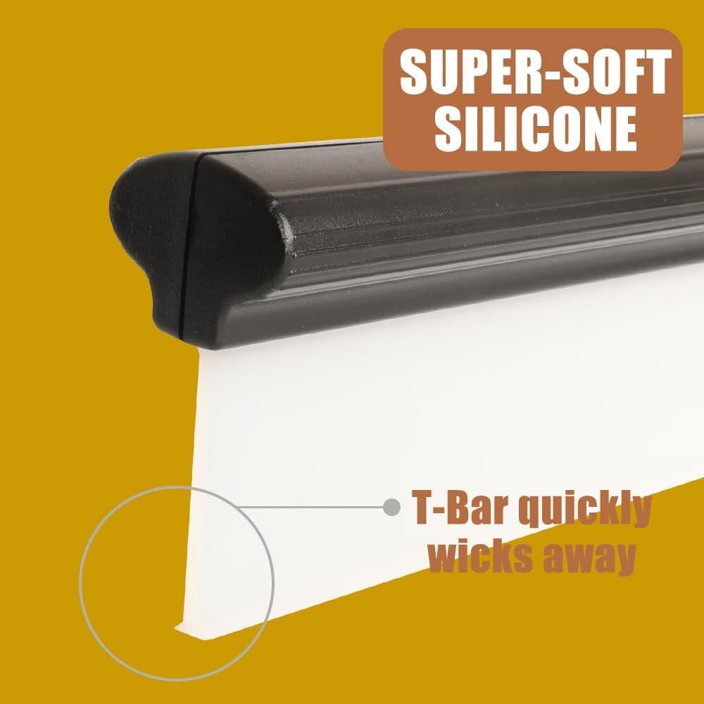 Raspador de Agua Automotriz de Silicona CHANHOO 30 cm Negro