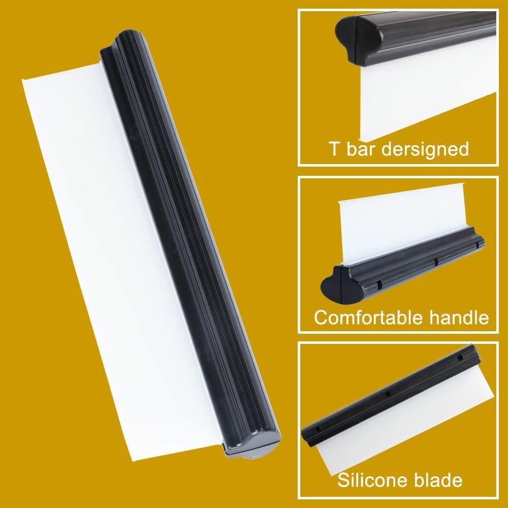 Raspador de Agua Automotriz de Silicona CHANHOO 30 cm Negro