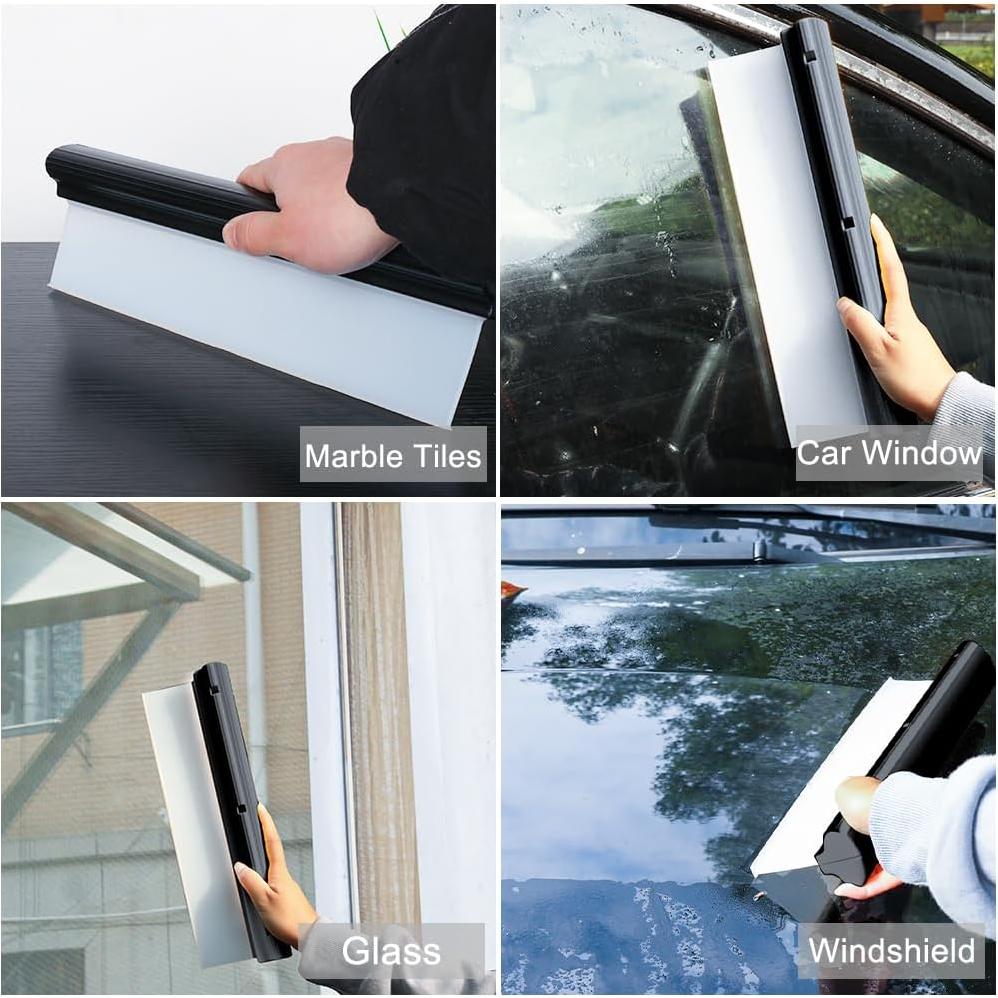 Raspador de Agua Automotriz de Silicona CHANHOO 30 cm Negro