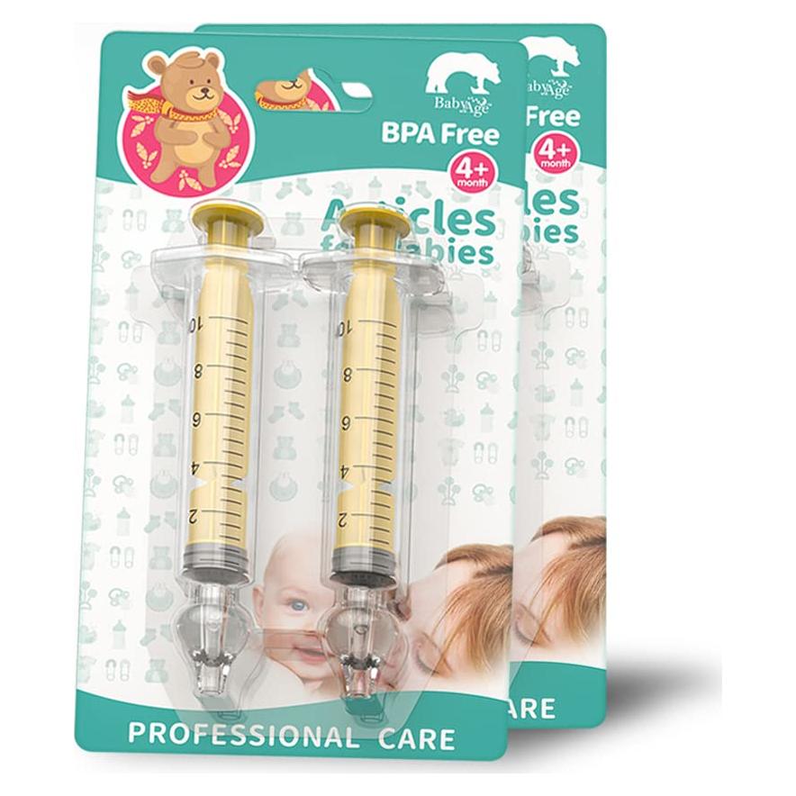 Jeringa Nasal para Bebé Elfzone - 4 Piezas de Silicona 10ml