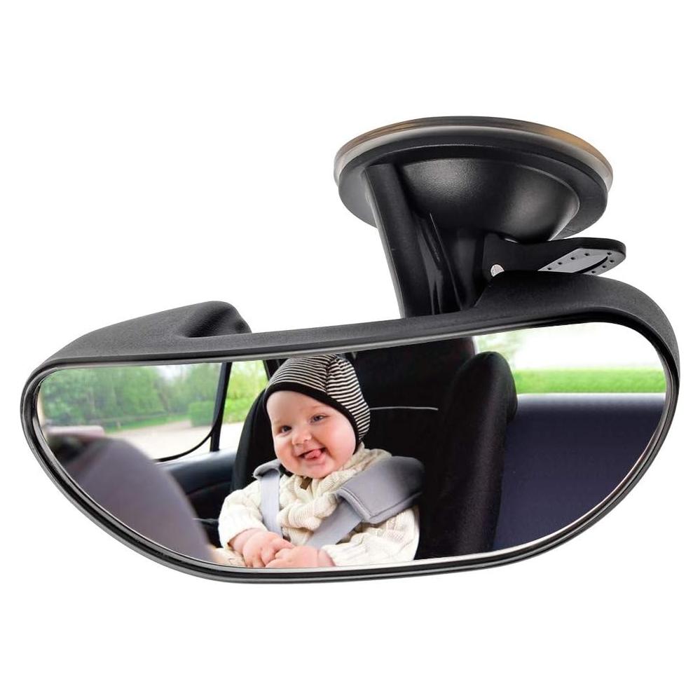 Espejo Retrovisor Ajustable GES para Auto 15x5.6cm Negro