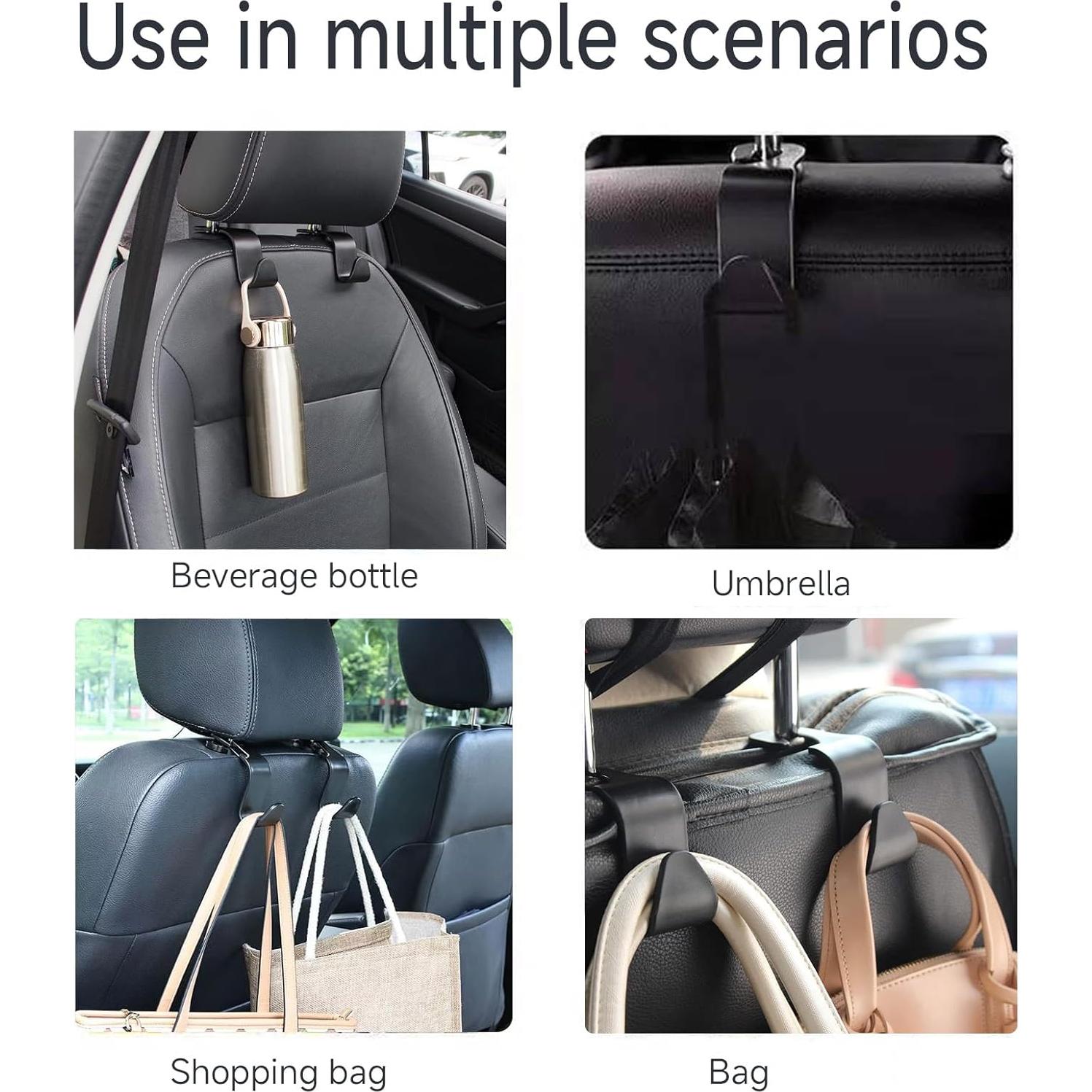 Gancho para Reposacabezas de Coche Shendanman 4 Piezas Negro