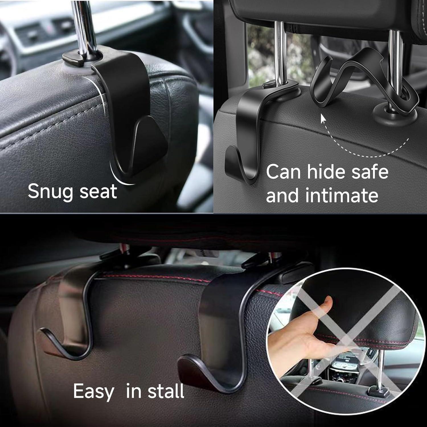 Gancho para Reposacabezas de Coche Shendanman 4 Piezas Negro