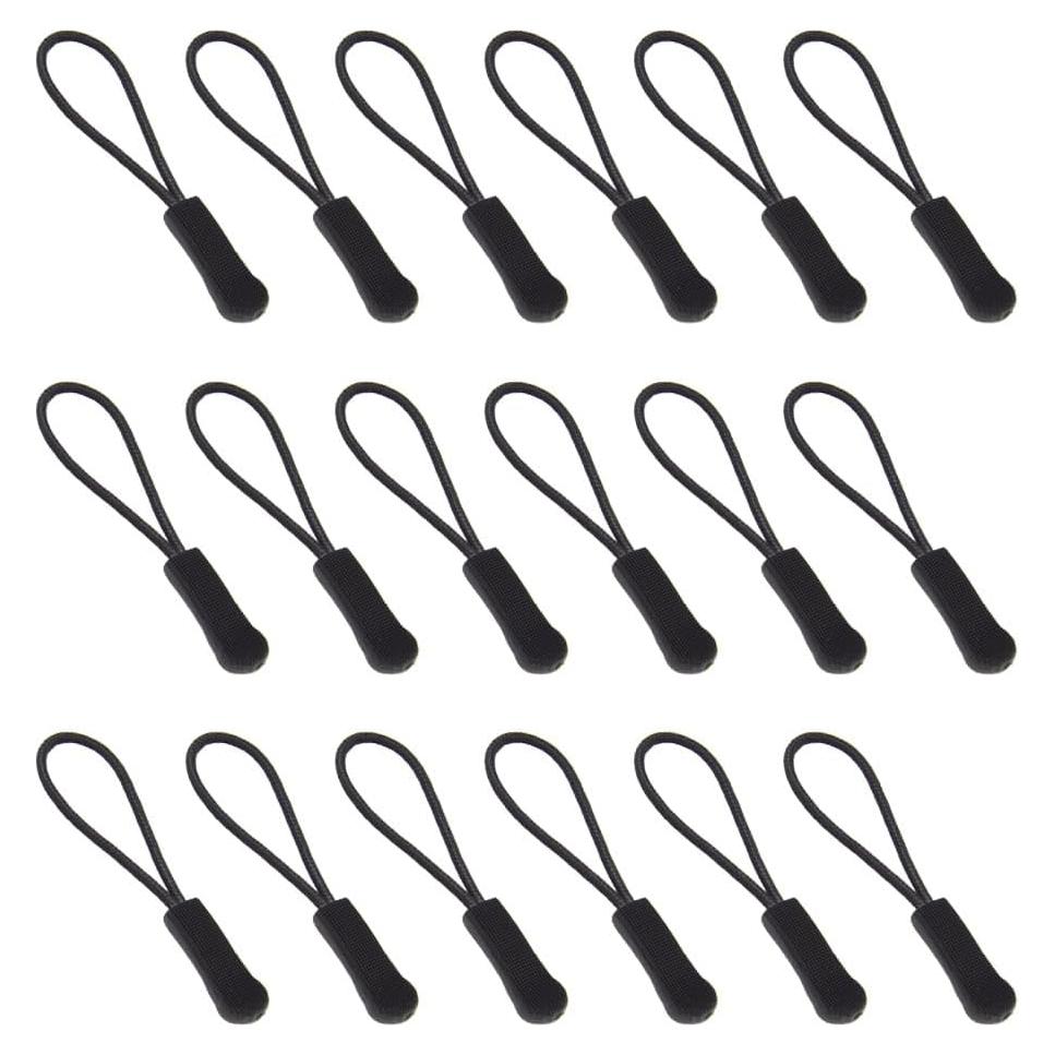 Tiradores de Cremallera Ruidee 50 Piezas Negro 66mm
