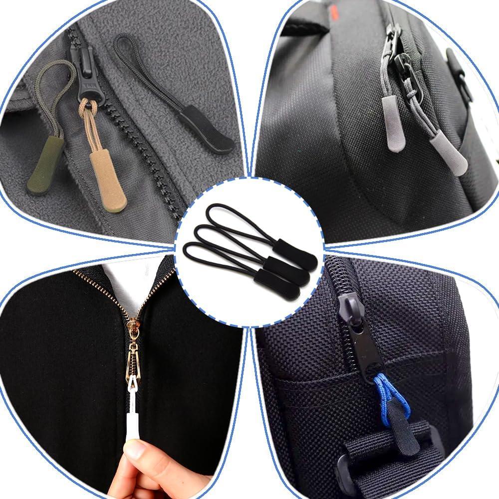 Tiradores de Cremallera Ruidee 50 Piezas Negro 66mm