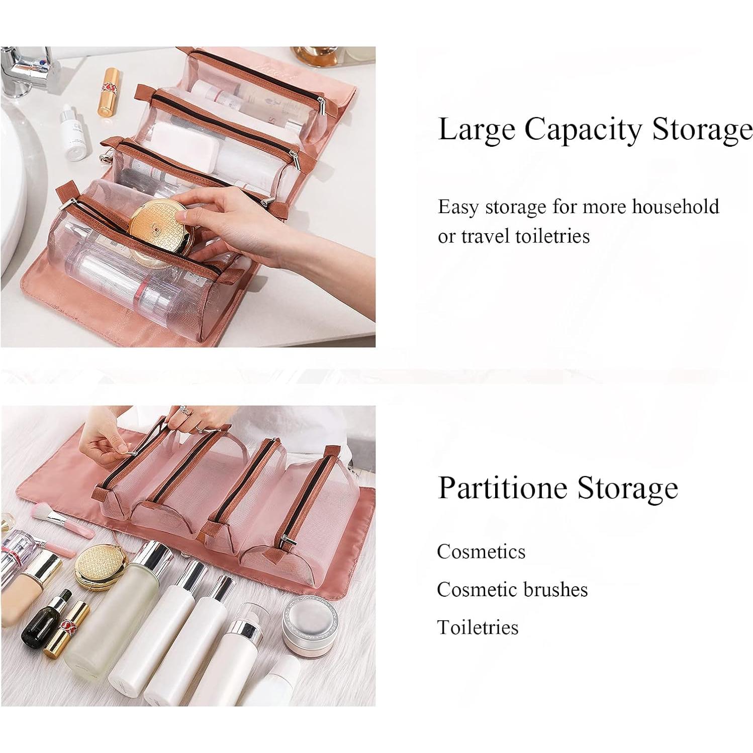 Bolsa de Aseo Desmontable LumiSyne 4 en 1 Negra Impermeable