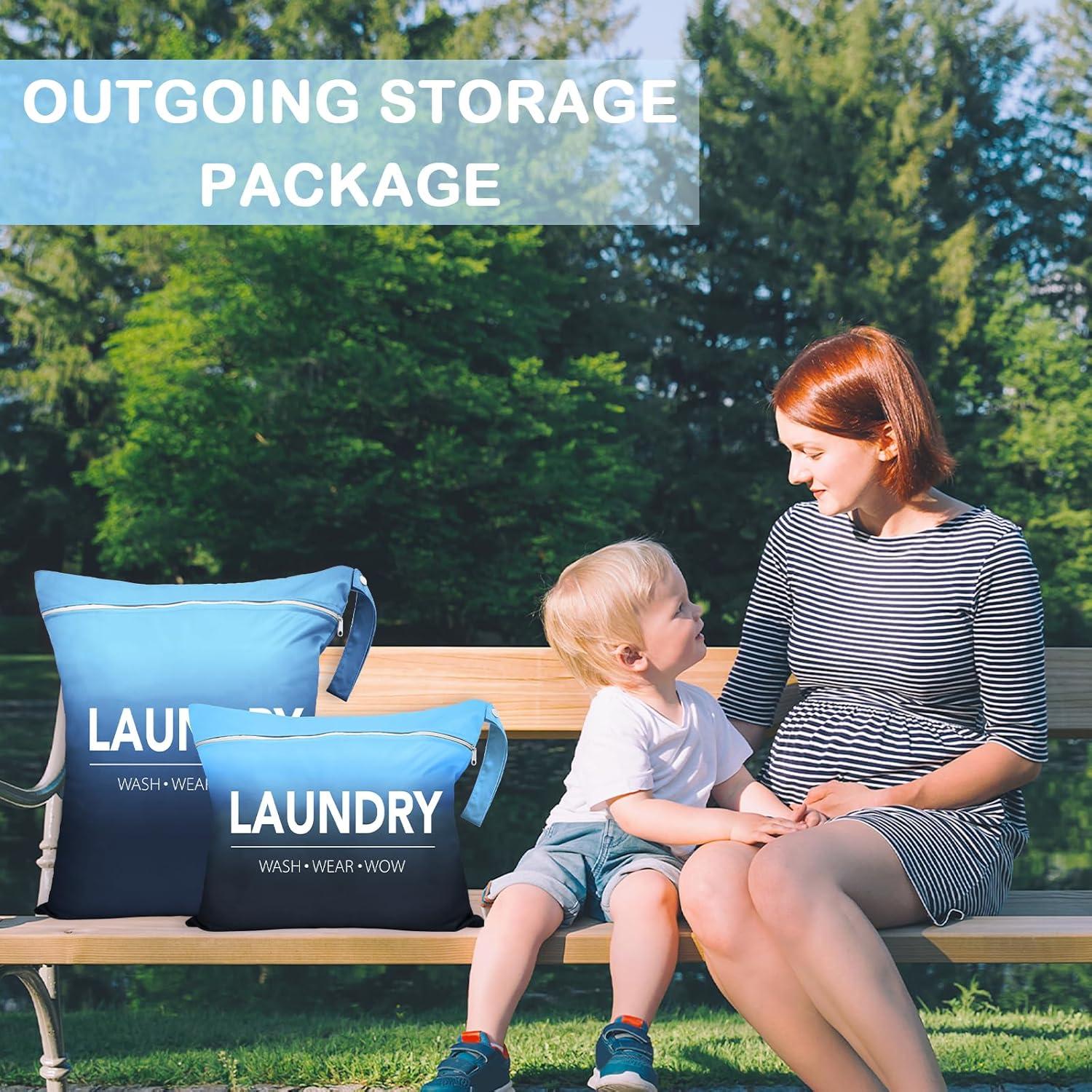 Bolsa de Lavandería Grande Sylfairy 2 Pcs Impermeable 37.8x47.6cm