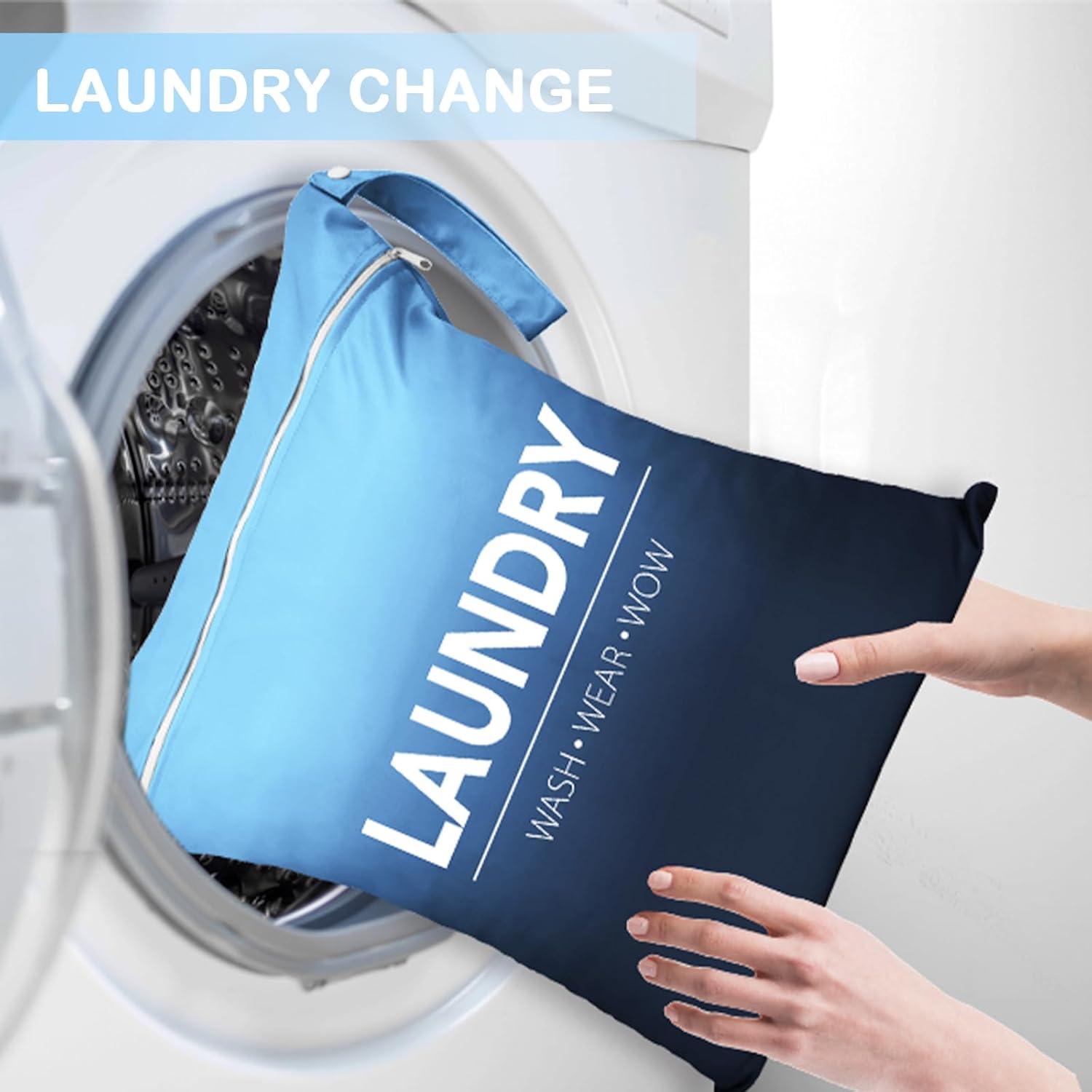 Bolsa de Lavandería Grande Sylfairy 2 Pcs Impermeable 37.8x47.6cm
