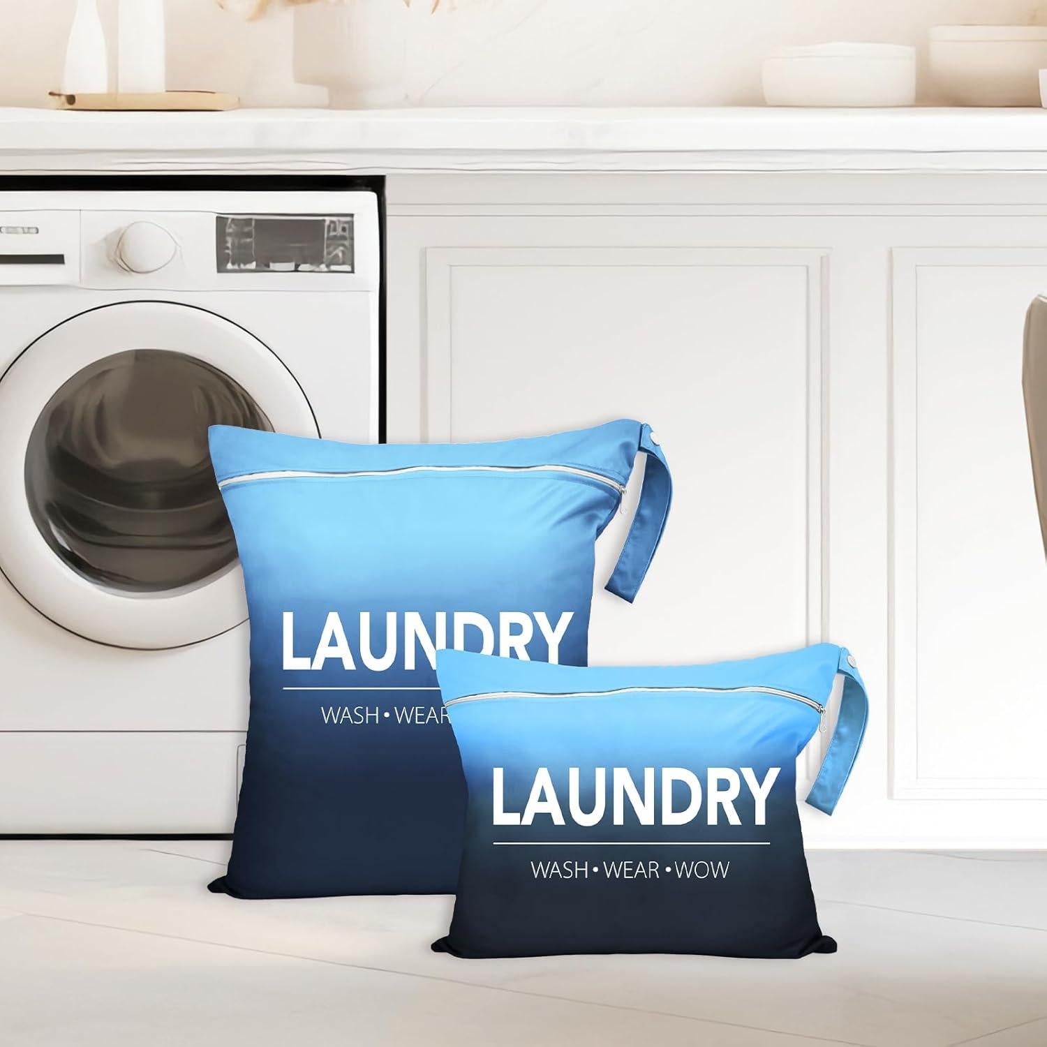 Bolsa de Lavandería Grande Sylfairy 2 Pcs Impermeable 37.8x47.6cm