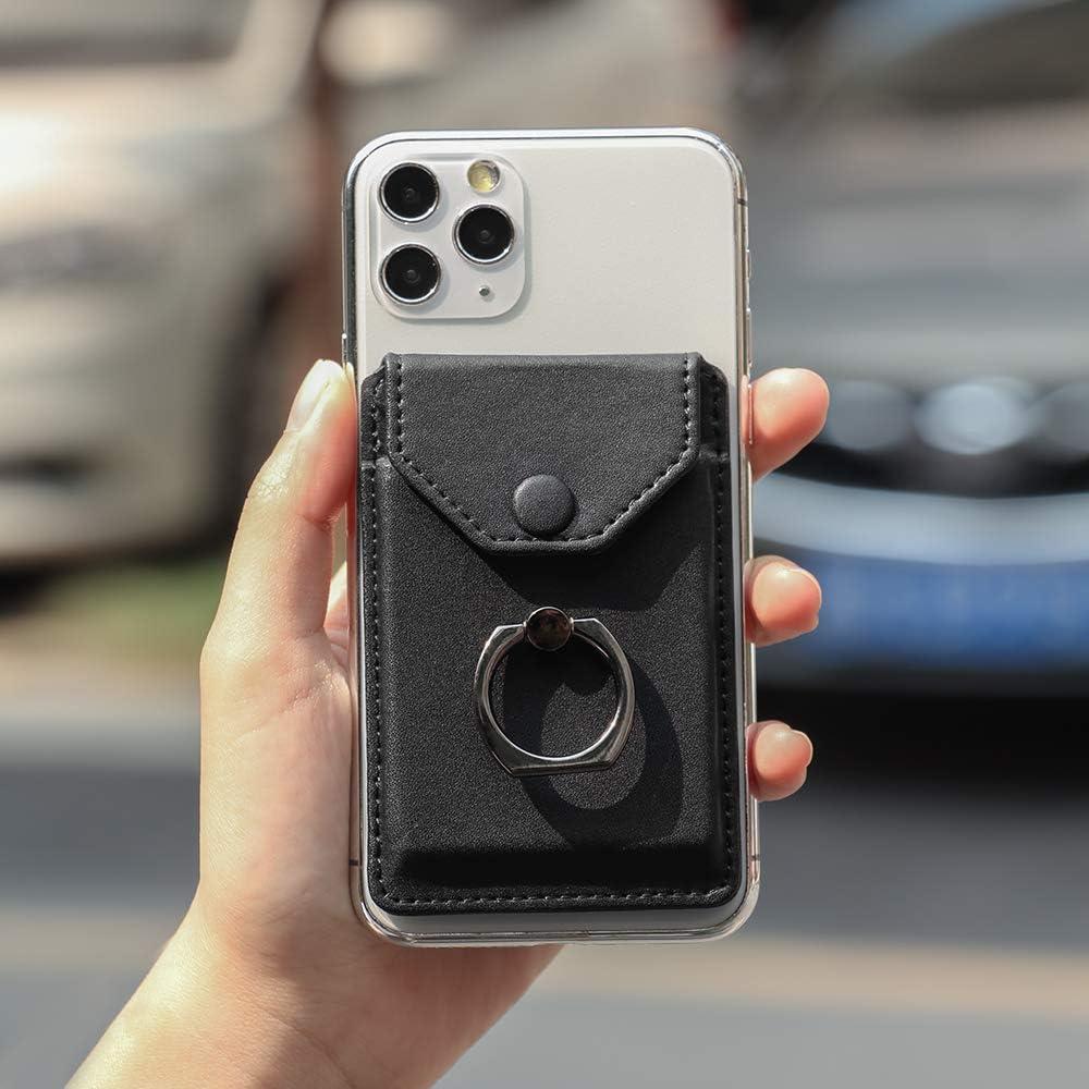 Soporte de Tarjetas YUNCE Negro - Cartera Adhesiva Impermeable