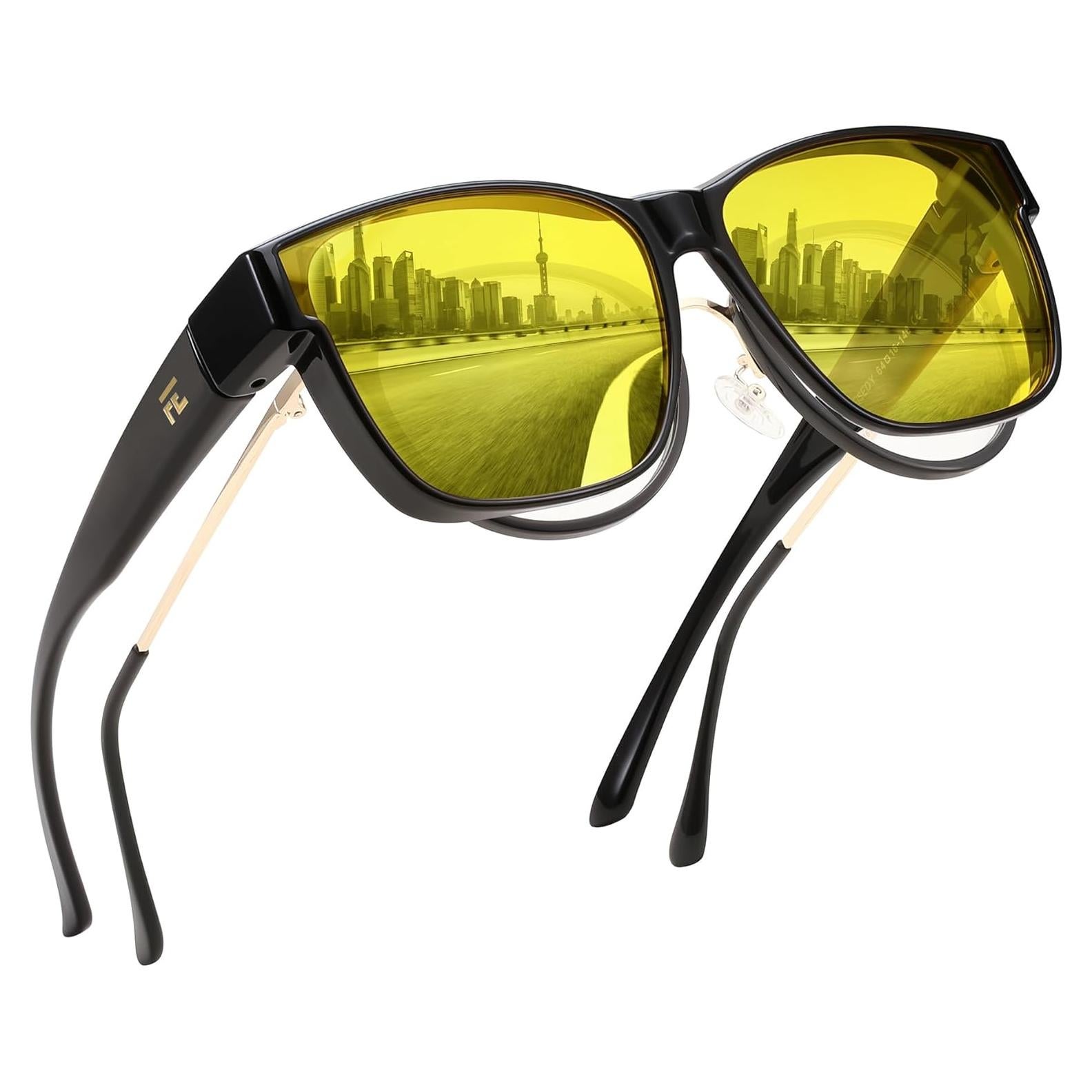 Gafas de Visión Nocturna FEISEDY Polarizadas Anti-reflejo 60mm