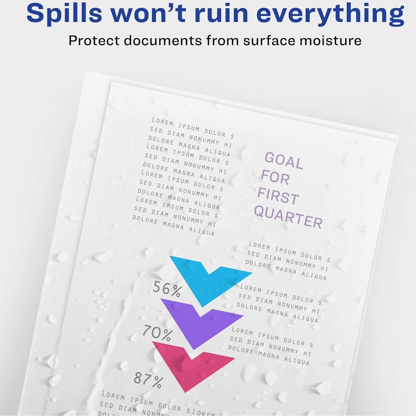 Fundas de Documentos Avery, 12 Transparentes, Capacidad 20 Hojas