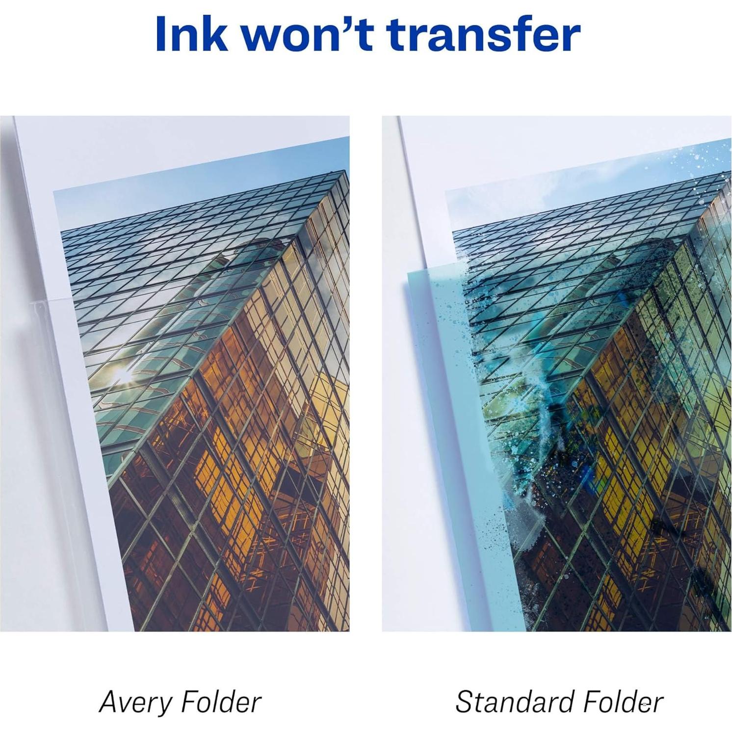 Fundas de Documentos Avery, 12 Transparentes, Capacidad 20 Hojas