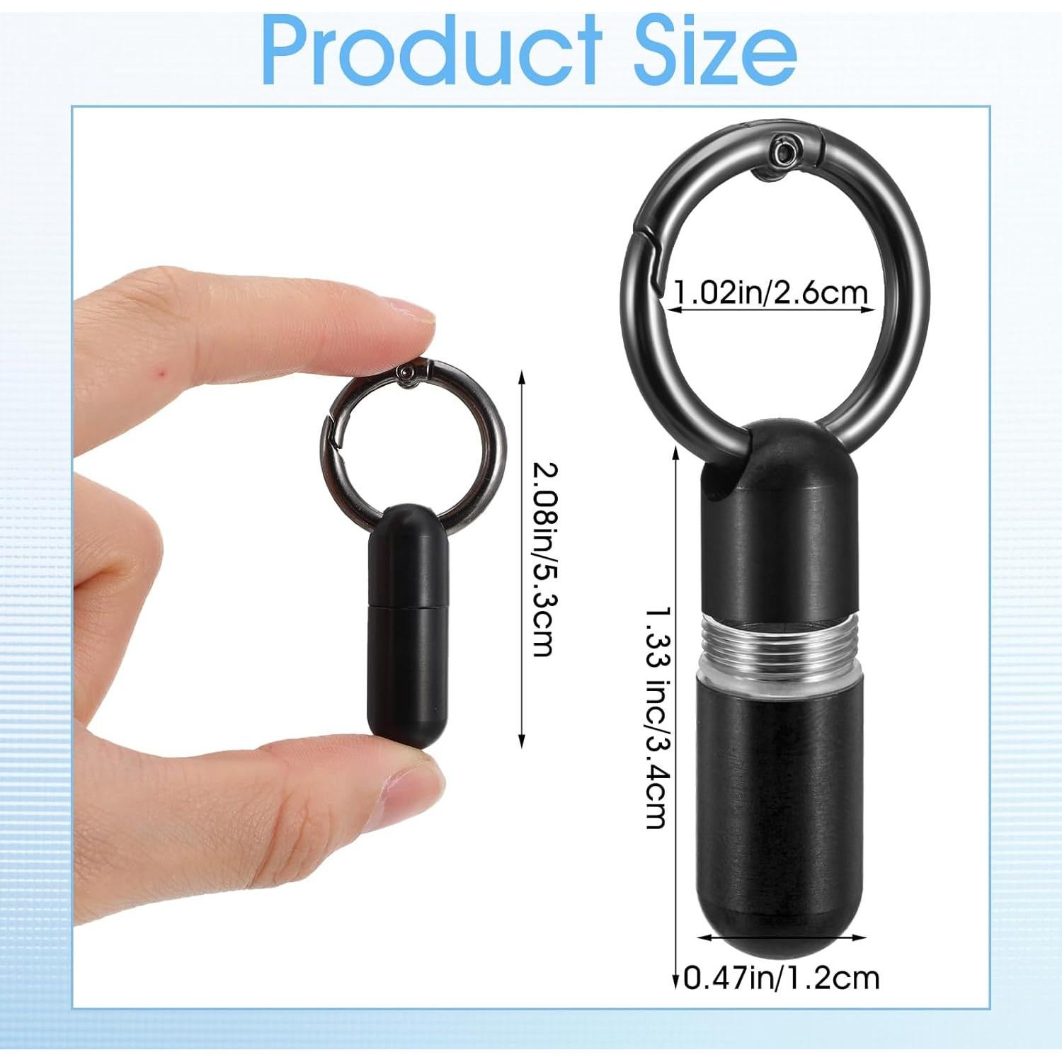 Estuche para Pastillas Ptwola Negro Mini Resistente al Agua