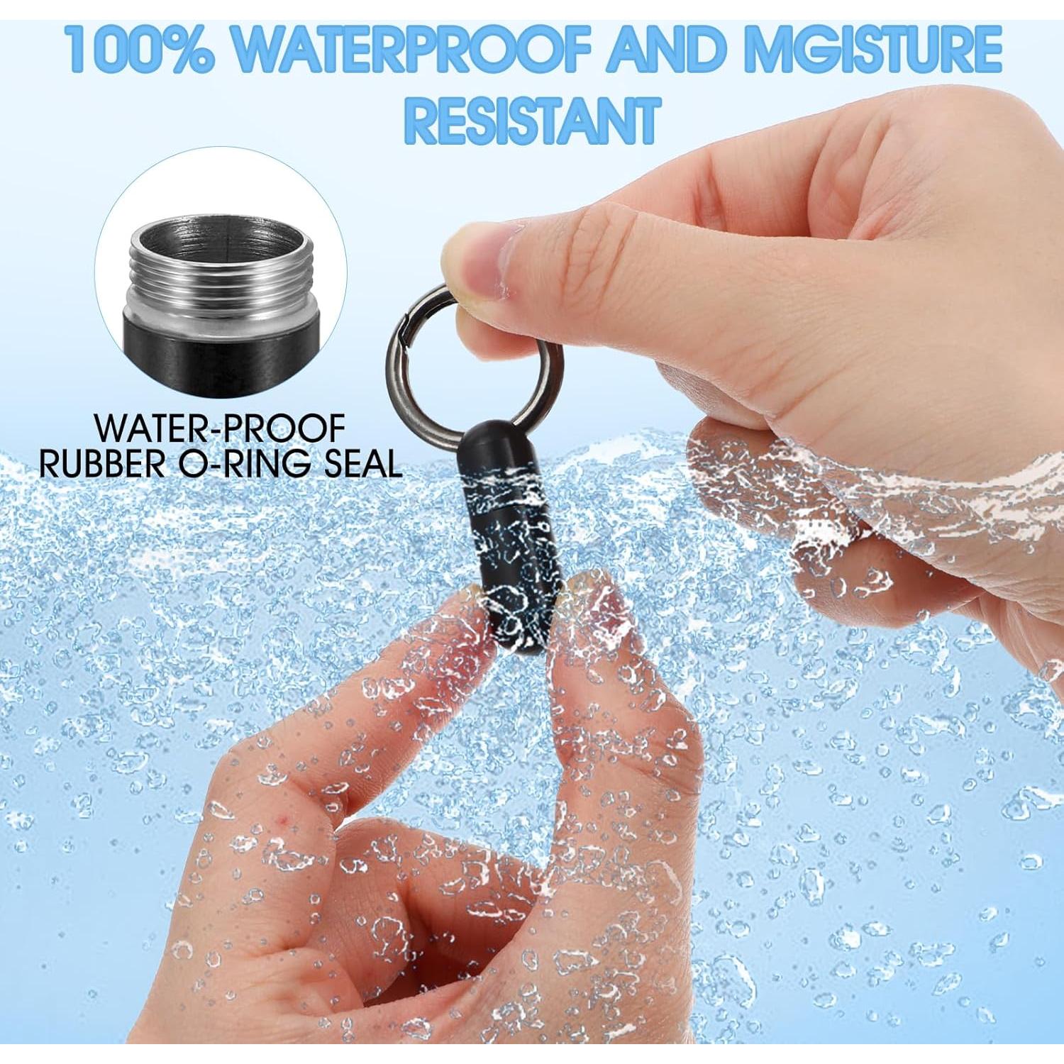 Estuche para Pastillas Ptwola Negro Mini Resistente al Agua