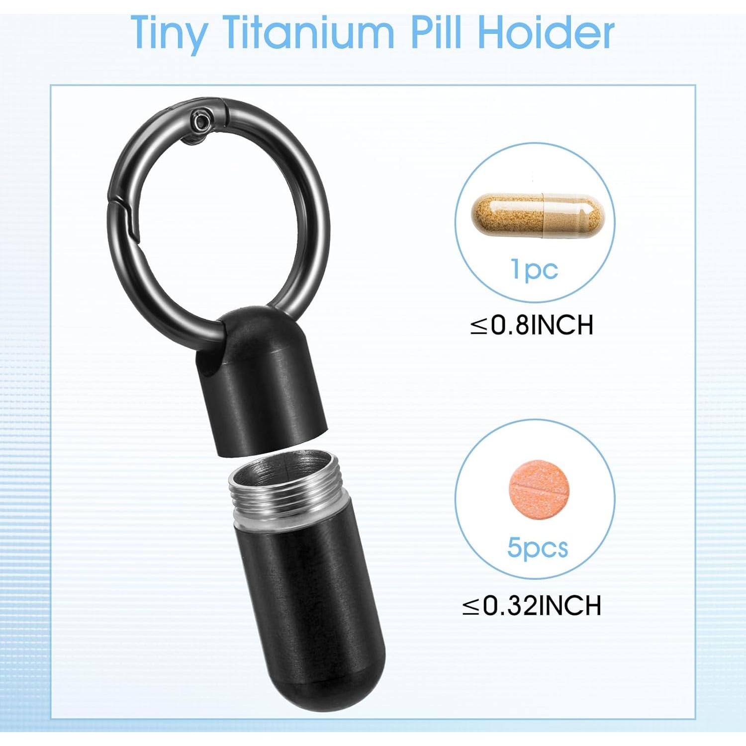 Estuche para Pastillas Ptwola Negro Mini Resistente al Agua