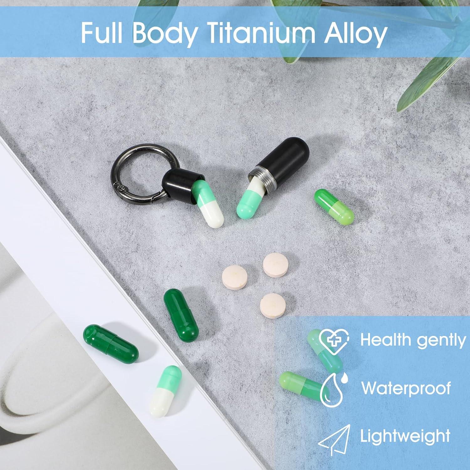 Estuche para Pastillas Ptwola Negro Mini Resistente al Agua