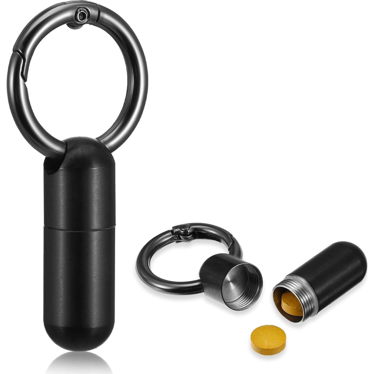 Estuche para Pastillas Ptwola Negro Mini Resistente al Agua