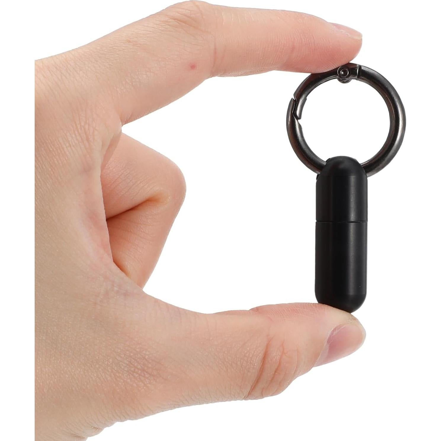 Estuche para Pastillas Ptwola Negro Mini Resistente al Agua