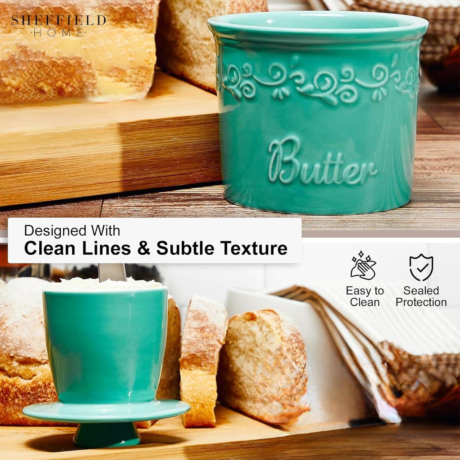 Crock de Mantequilla Francesa Enchante Direct Turquesa 170g