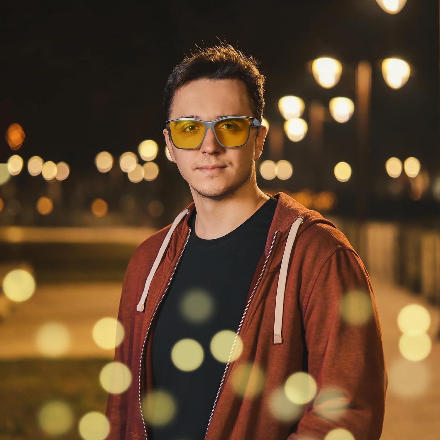 Gafas de Conducción FEISEDY Polarizadas Nocturnas 60mm