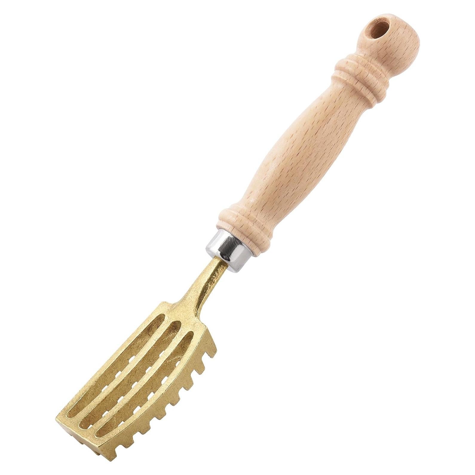 Removedor de Escamas de Pescado Ajido Latón y Madera 35x27cm