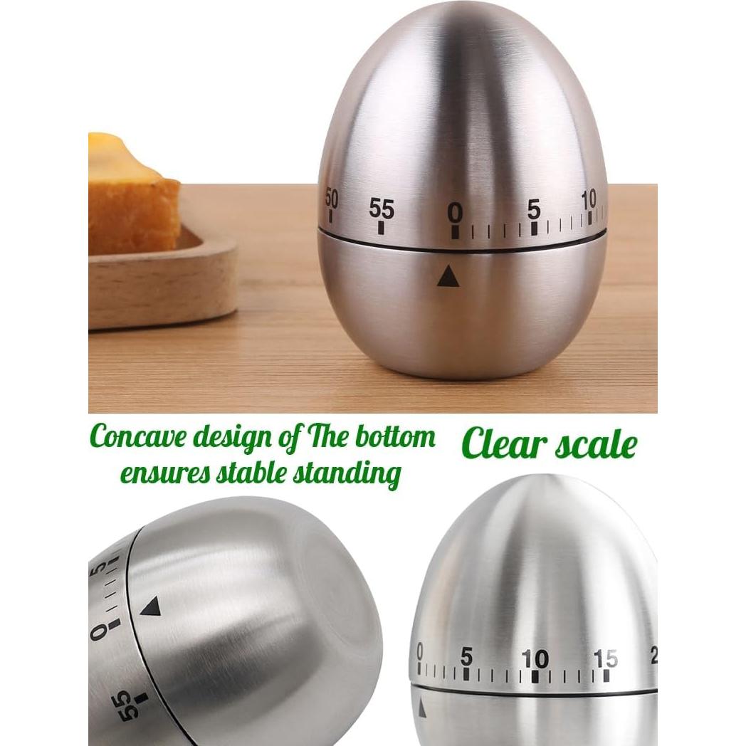 Temporizador mecánico 60 minutos FLTON acero inoxidable huevo