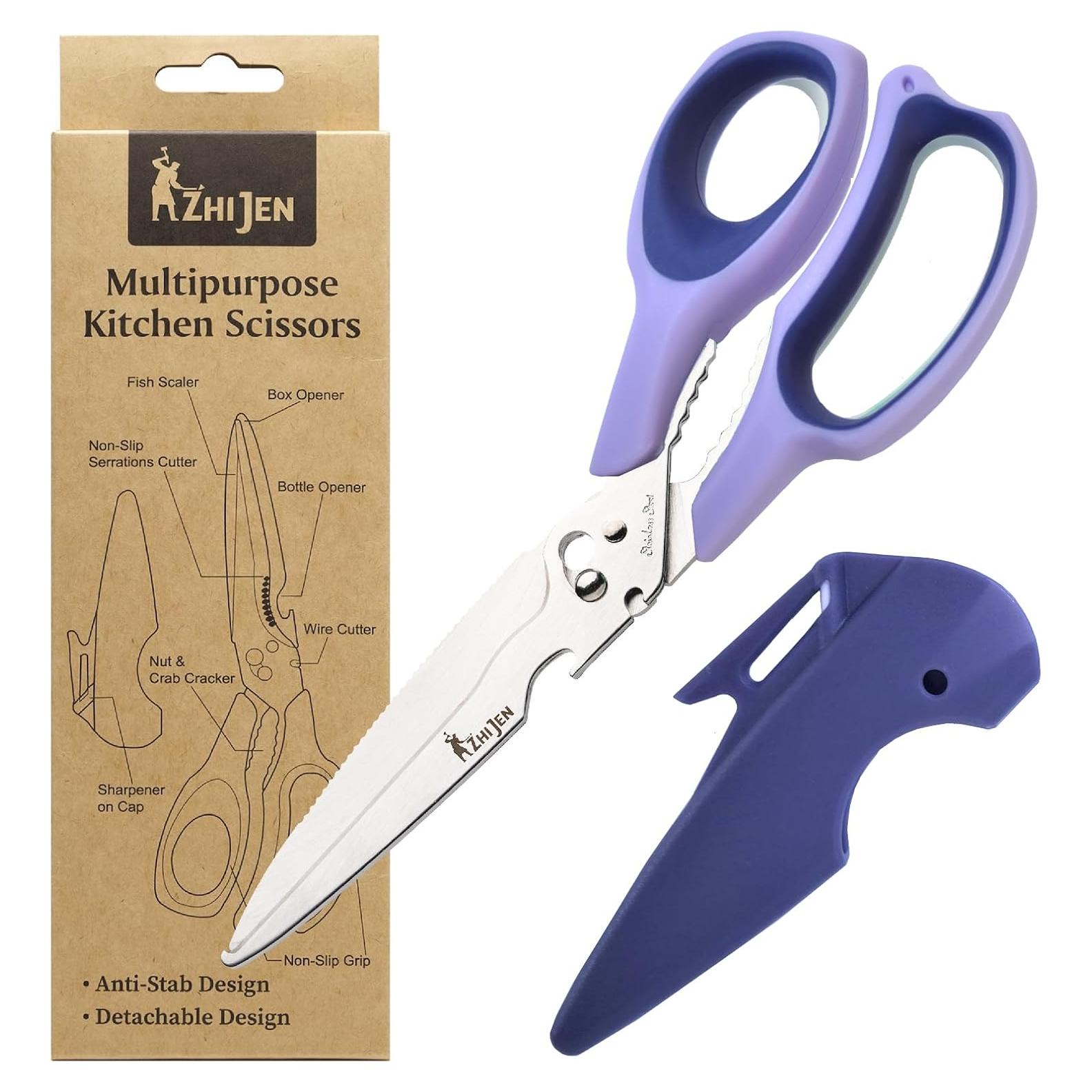 Tijeras de cocina ZHI JEN 23.1 cm acero inoxidable multiusos