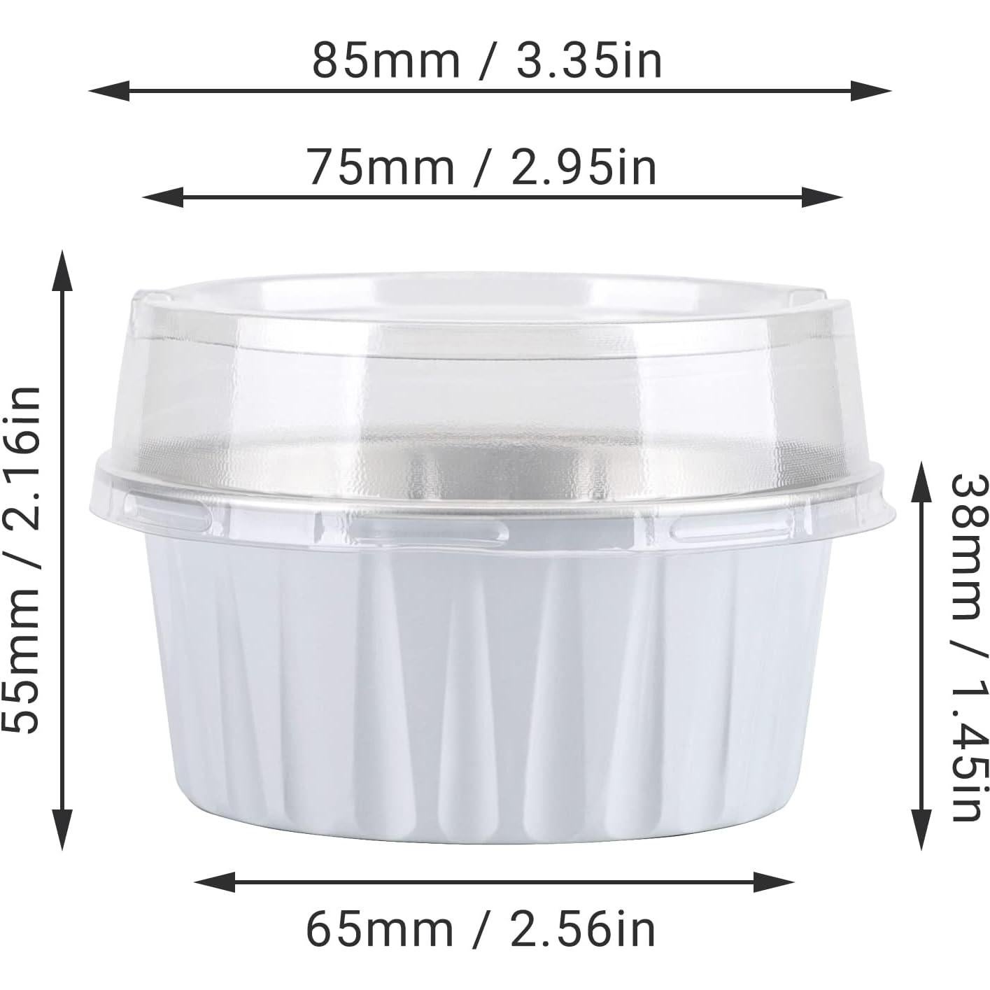 Vasos de Hornear Desechables EUSOAR 50pcs 5oz Aluminio