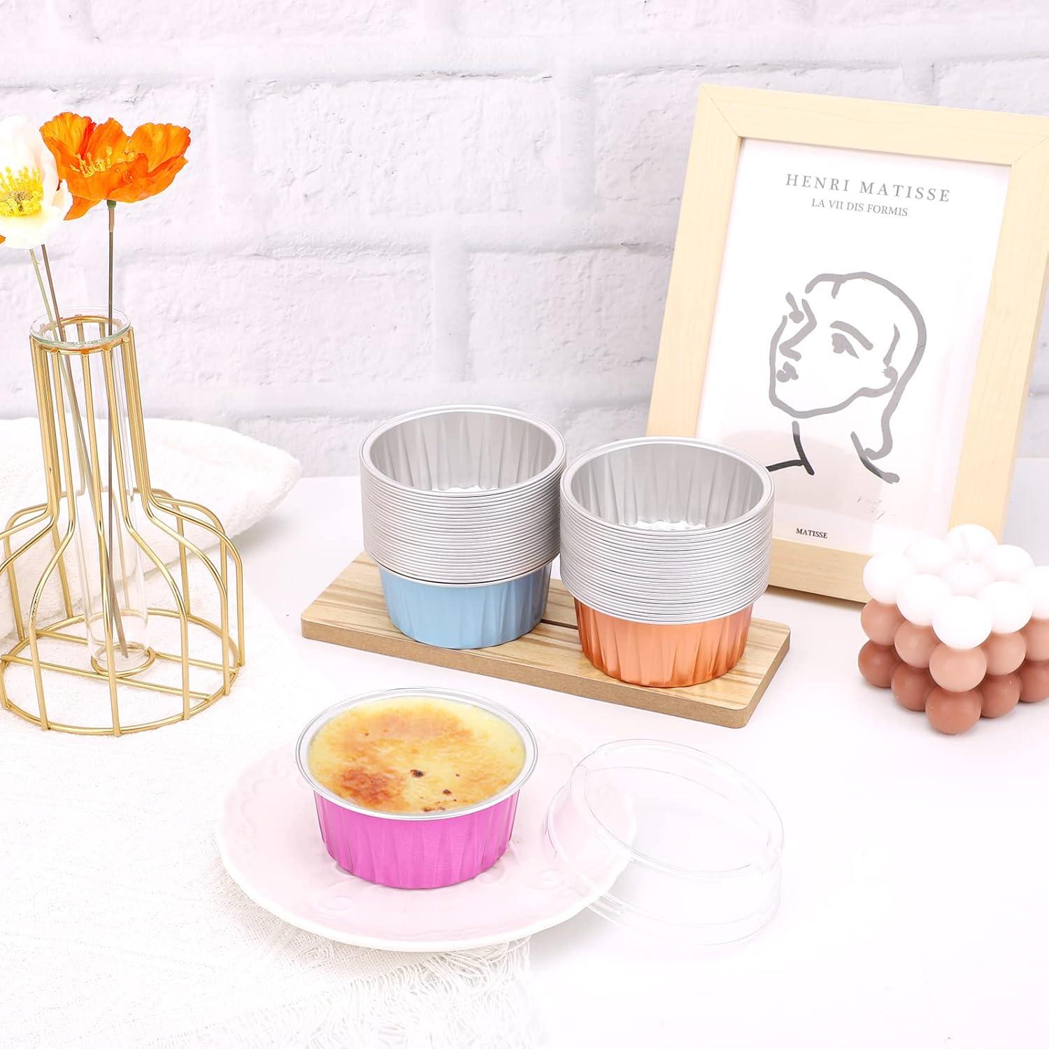 Vasos de Hornear Desechables EUSOAR 50pcs 5oz Aluminio