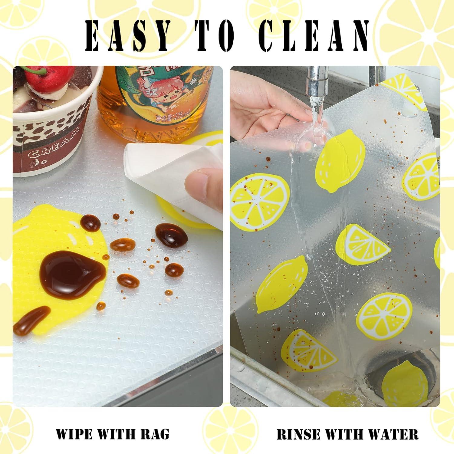 Forros de Refrigerador Cunhill 8 Pcs Limón 45x30 cm Lavables