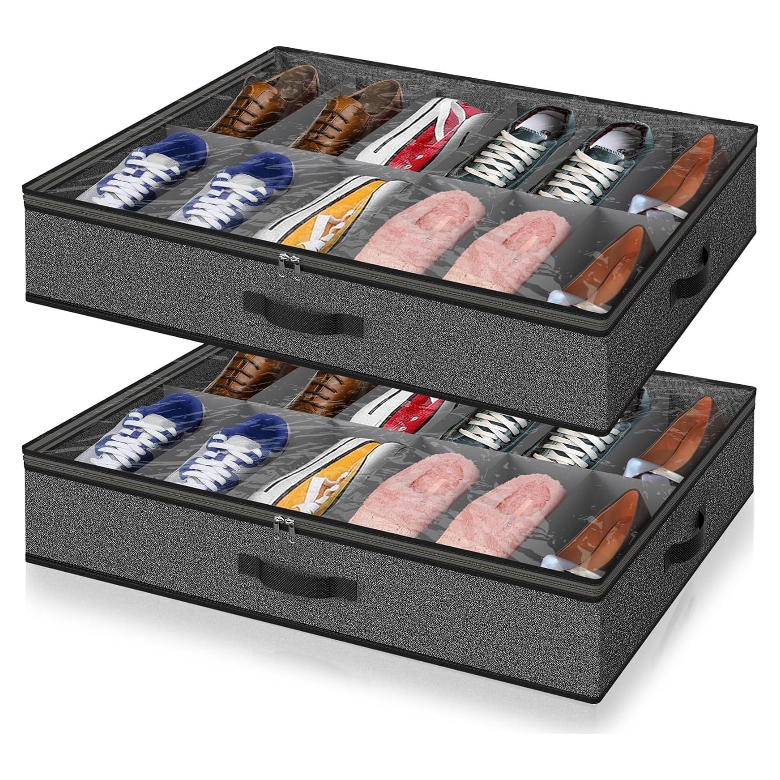 Organizador de Zapatos Bajo la Cama Besslly - 2 Piezas, 24 Pares