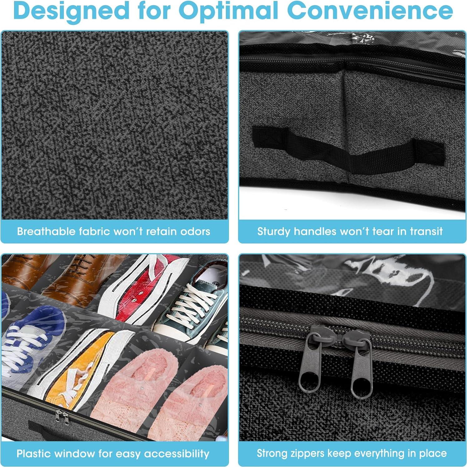 Organizador de Zapatos Bajo la Cama Besslly - 2 Piezas, 24 Pares