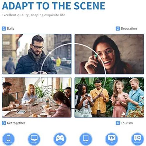 Gafas K KENZHOU Bloqueo Luz Azul Unisex C3/C7 Lentes Transparentes