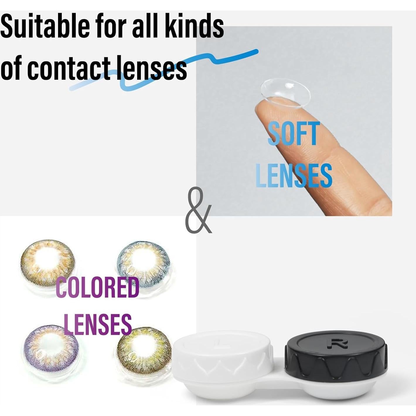 Paquete de 8 Estuches para Lentes de Contacto Dhoptical Negros